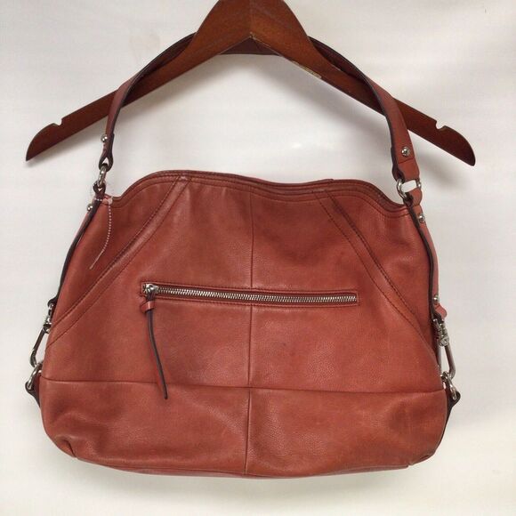 b. makowsky Handbags - B Makowsky Burnt Orange Soft Leather Hobo Satchel Shoulder Handbag Purse‎ Large